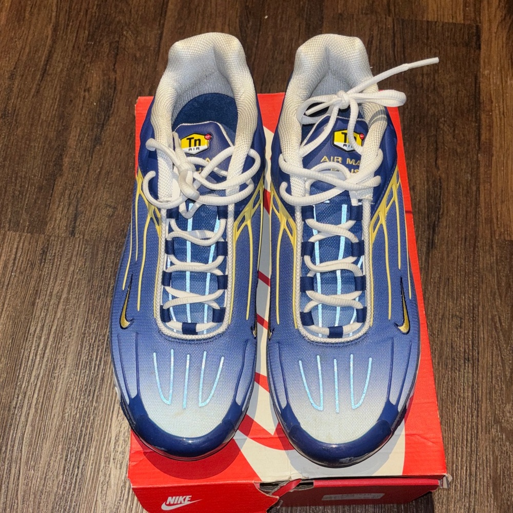 Nike Air Max Plus Blue with Yellow Accents